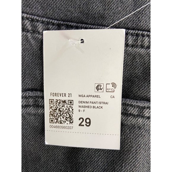 Forever 21 Distressed Faded Black‎ Cropped Women's Size 29 Denim Pants - Picture 8 of 10